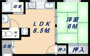 1LDKの間取り画像