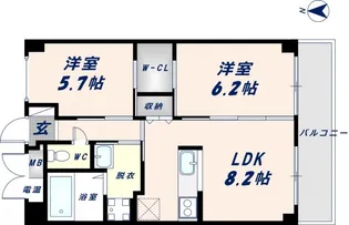 コートグランシャリオ【202号室】の間取り