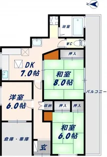 オズハイツ中川【101号室】の間取り