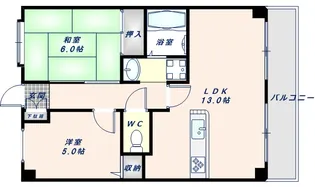 クレージュ【6階】の間取り