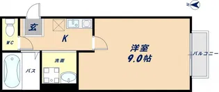 ウエストヒル開生【203号室】の間取り