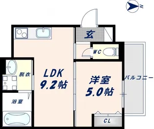 クリエオーレ近江堂【3階】の間取り