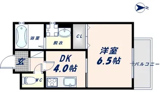 ロータス長瀬【303号室】の間取り