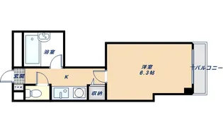 ビラ菱屋西【4階】の間取り