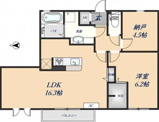 レスぺランス A棟【2階】の間取り