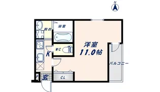 フジパレス深江橋Ⅵ番館【302号室】の間取り