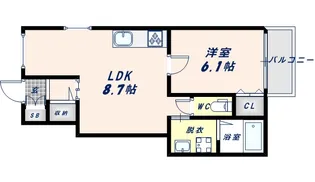 ブランフルーレ【1階】の間取り