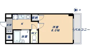 ハイツアラモト【407号室】の間取り