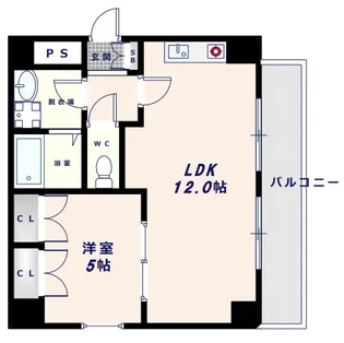 1LDKの間取り画像