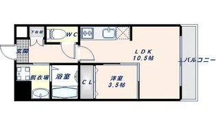 エグゼ今里【7階】の間取り