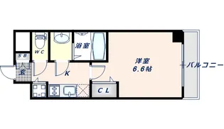 アドバンス大阪バレンシア【5階】の間取り