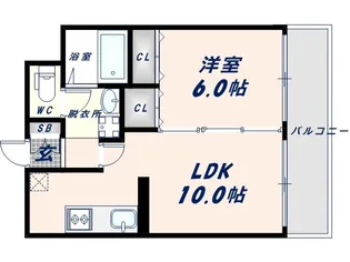 グレイス今里【5階】の間取り