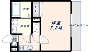 エステイトE森ノ宮【2階】の間取り