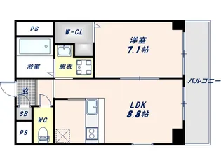 コンフォート深江【4階】の間取り