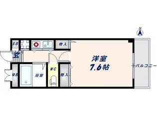 サンモール【6階】の間取り