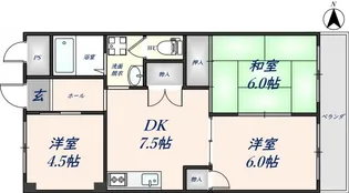 メゾン瓜生堂【405号室】の間取り
