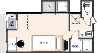 LaChance瓢箪山Annex【1階】の間取り