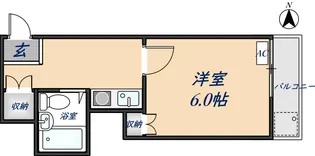 キャッスル若草【203号室】の間取り