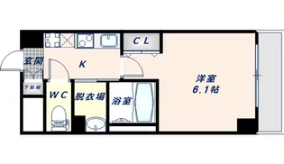 オズレジデンス今里NORTH【5階】の間取り