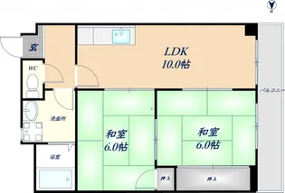 むつみハイツ【1階】の間取り
