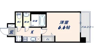 アドバンス大阪ブリアント【2階】の間取り