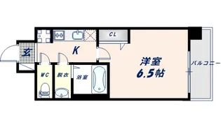 アドバンス大阪ブリアント【1402号室】の間取り