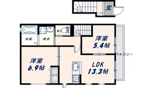 サチレジデンス【201号室】の間取り