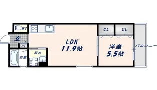 クリエオーレ大今里Ⅰ【1階】の間取り
