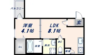DOAHN 長瀬【3階】の間取り