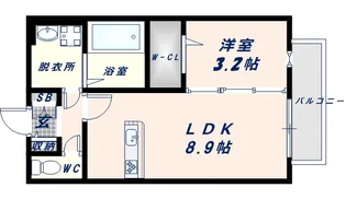 グレイス奥林B【1階】の間取り