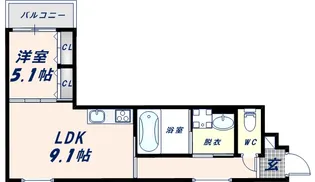 ピレーネ近江堂【3階】の間取り
