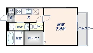 エルメゾン清里【202号室】の間取り