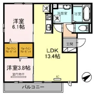 カーサ リバティバランス セカンド【3階】の間取り