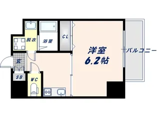 セゾンラトゥール新今里【6階】の間取り