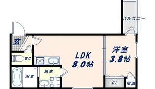 F asecia 近大前【3階】の間取り