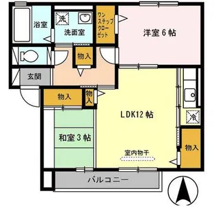 プランドール若江A棟【2階】の間取り