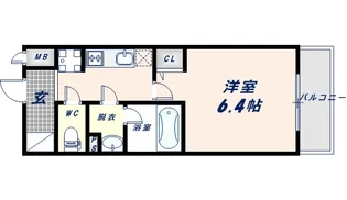 グランパシフィック巽中【6階】の間取り