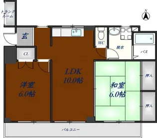 ハピネス2000【2階】の間取り