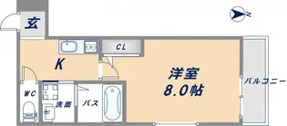 フジパレス新深江Ⅵ番館【105号室】の間取り