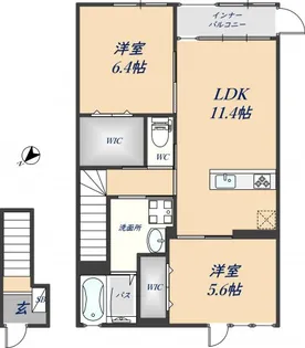リレア【202号室】の間取り