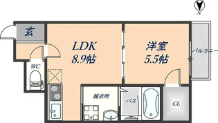 フジパレス若江岩田ノース【2階】の間取り