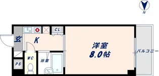 アベニューリップル長田Ⅱ【4階】の間取り
