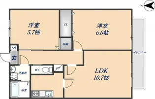 メゾンドエトワール A【1階】の間取り
