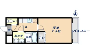 アルベージュ八戸ノ里Ⅰ番館【101号室】の間取り