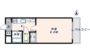 リバーライズ高井田【307号室】の間取り