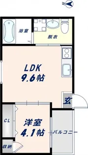 アクロス今里アパートメント【3階】の間取り