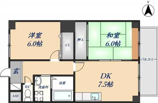 吉鴻ハイネスⅢ【206号室】の間取り