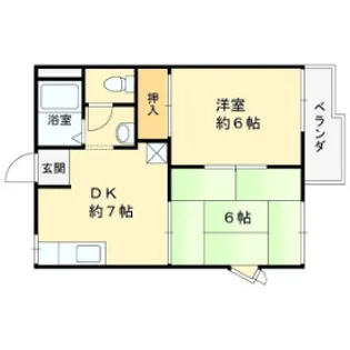 アビィロード枚岡C棟【203号室】の間取り