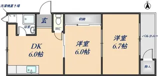 BFA池島【206号室】の間取り