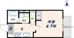ウィステリア【102号室】の間取り